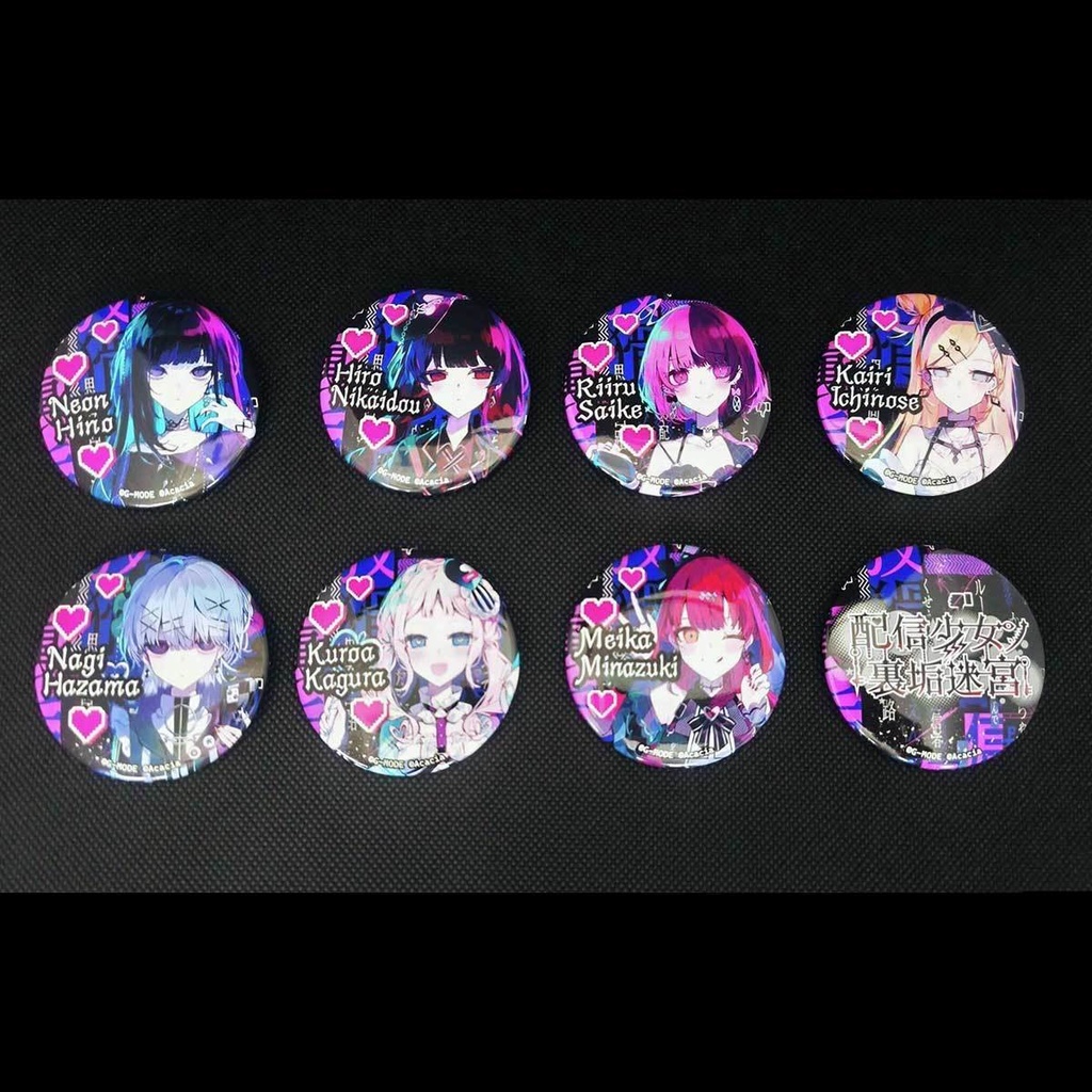 【30個セット】『配信少女ノ裏垢迷宮』ランダム缶バッジ(全8種)