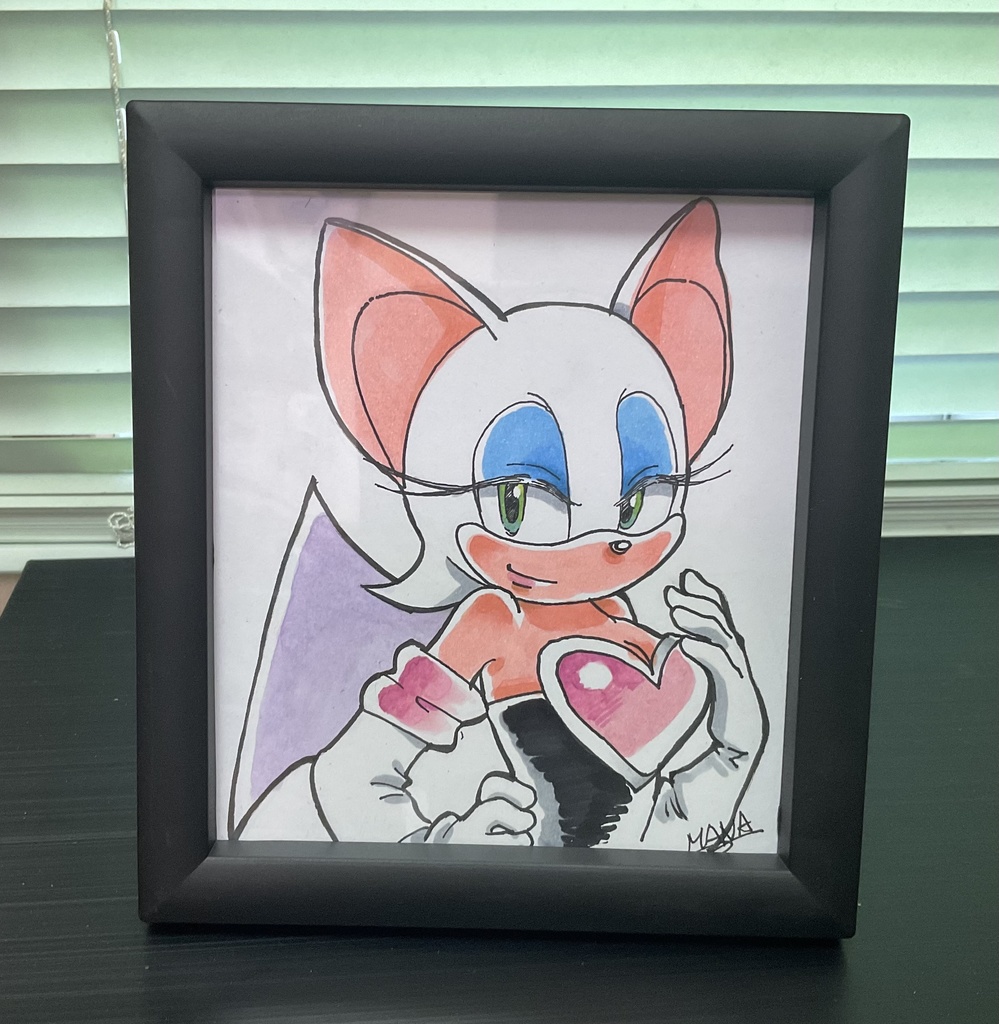 ミニ色紙　ルージュ　Mini shikishi Rouge the bat
