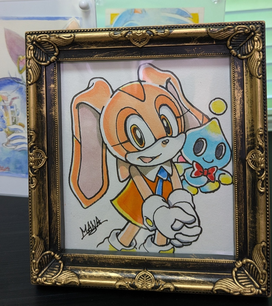 ミニ色紙　クリーム・ザ・ラビット　Mini shikishi Cream The Rabbit
