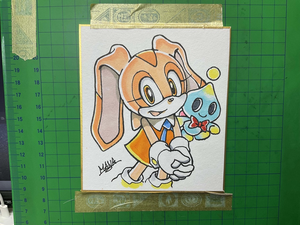 ミニ色紙 クリーム・ザ・ラビット Mini shikishi Cream The Rabbit