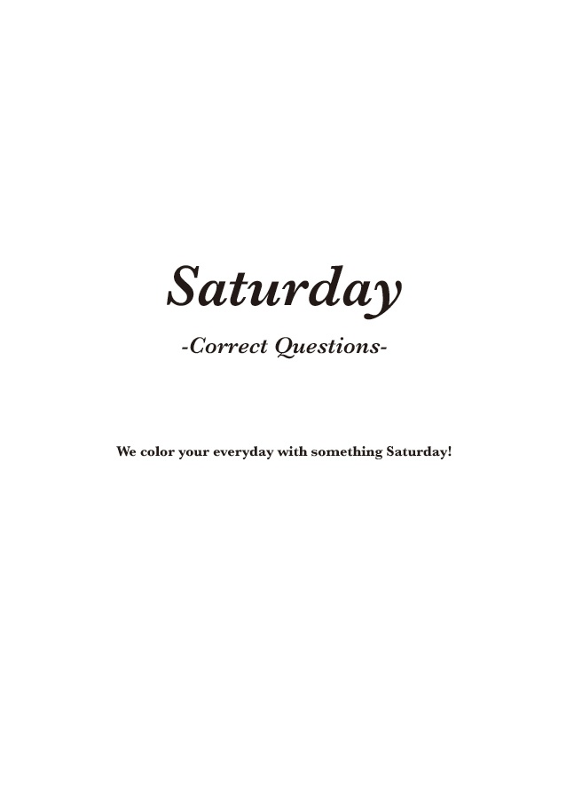 Saturday -Correct Questions-