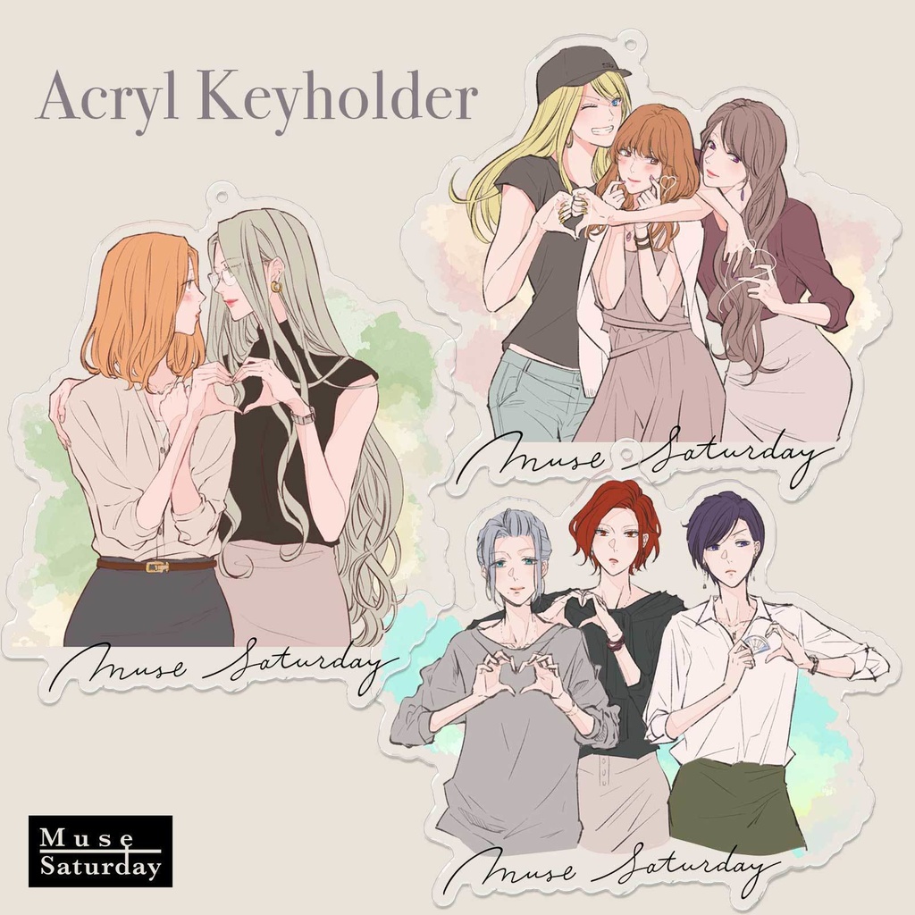 Saturday アクリルキーホルダー《ゆびハート》