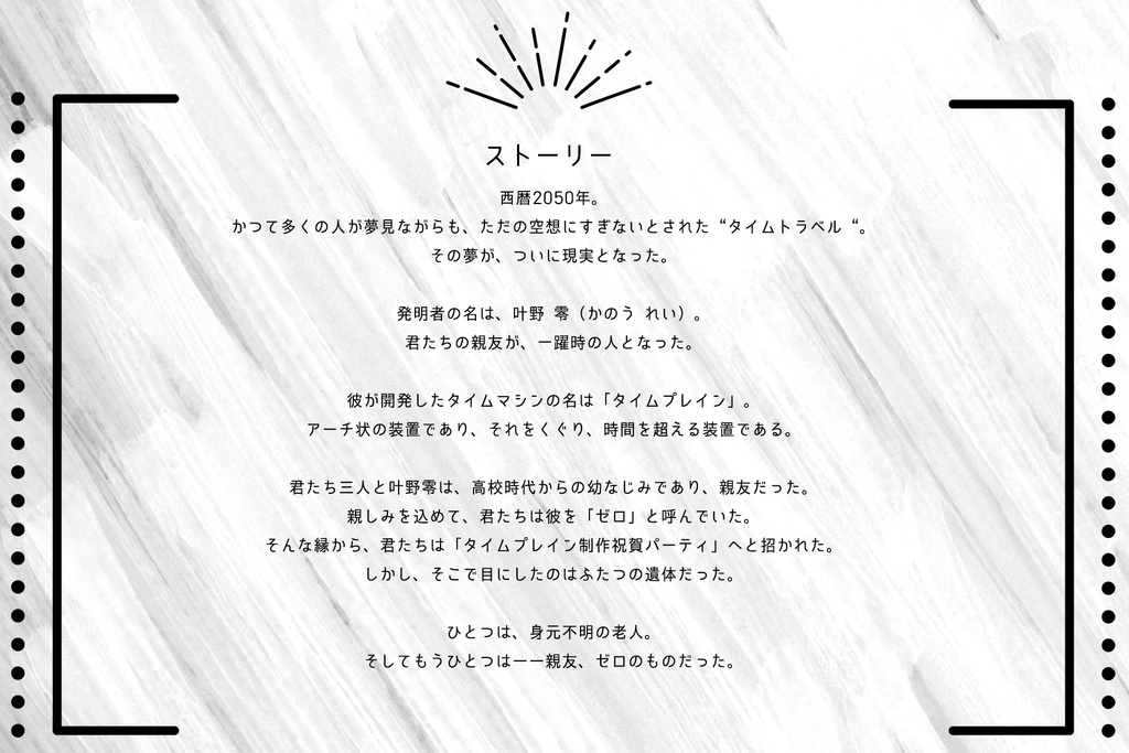 協力型マーダーミステリー『タイムマシンの完成』