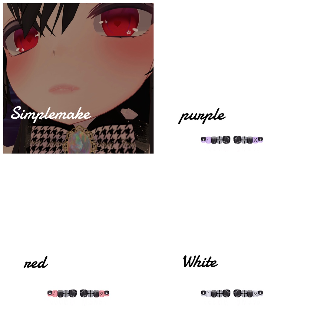 【萌専用】Simple nail texture + Simple make