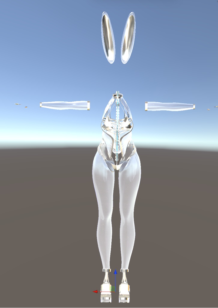 【VRC想定】 Metal Bone Bunny (マヌカ対応)