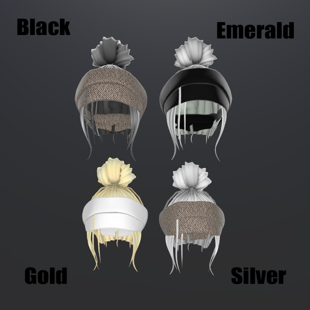 【複数対応】ターバンヘアー【VRC想定】