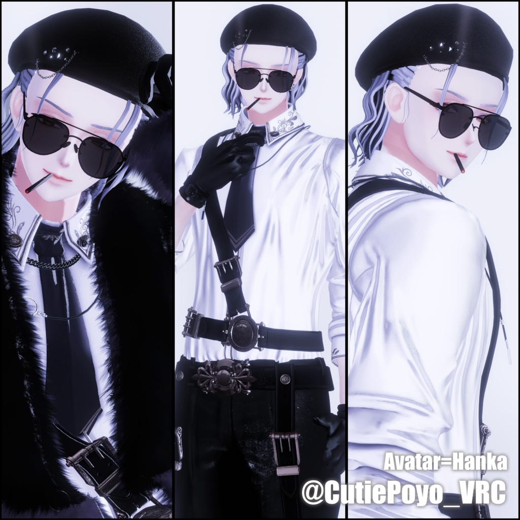 【複数対応】ベレーヘアー【VRC想定】