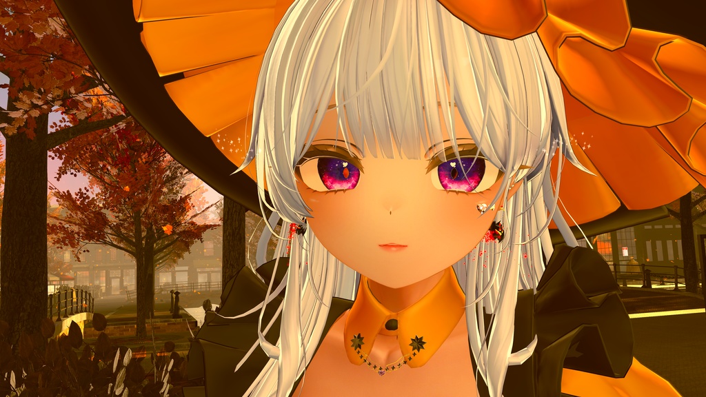 【VRC想定】蝙蝠お化けのへそピ&ピアスセット【複数対応プレハブ付】