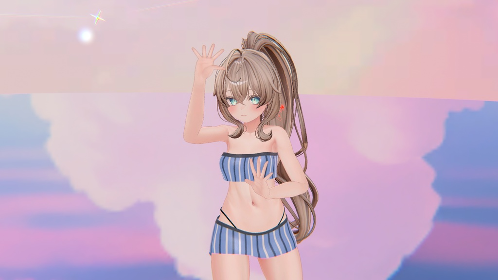 【VRC想定】チューブトップ マヌカ、しなの、愛莉