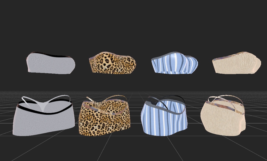 【VRC想定】チューブトップ マヌカ、しなの、愛莉