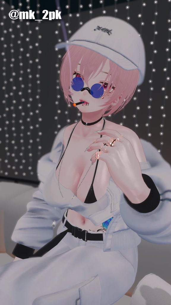 【BlendShape付】NoseGlasses【9色レンズカラー】