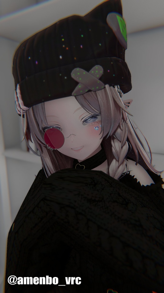 【BlendShape付】NoseGlasses【9色レンズカラー】