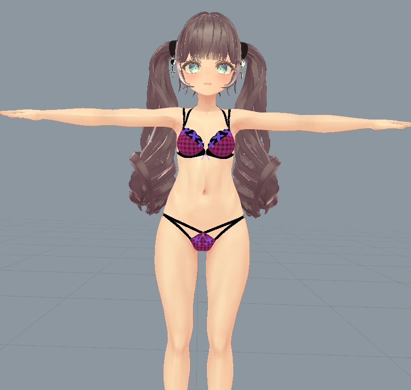 【マテリアル】マヌカちゃん下着改変用マテリアル(チェック柄5色)