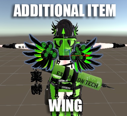 【フリーサイズ】CyberWingSet【VRC想定】