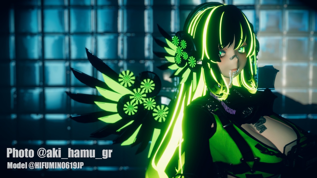 【フリーサイズ】CyberWingSet【VRC想定】