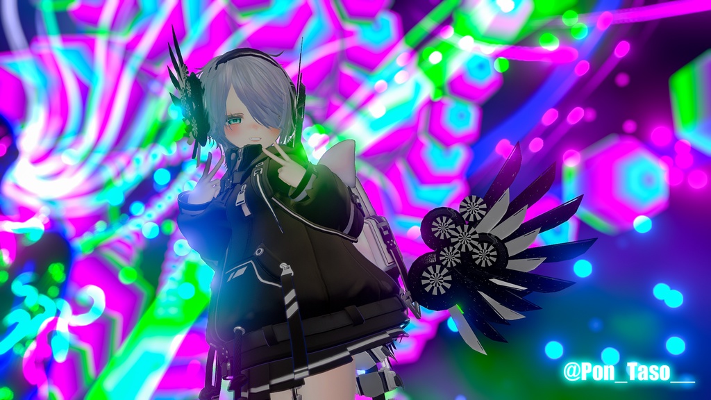 【フリーサイズ】CyberWingSet【VRC想定】