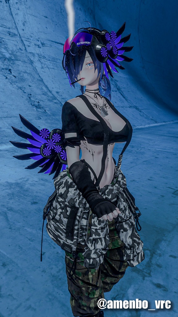 【フリーサイズ】CyberWingSet【VRC想定】