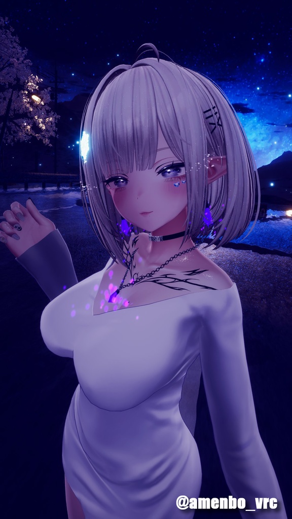 【男女併用】AmethystAcc【光る揺れる】