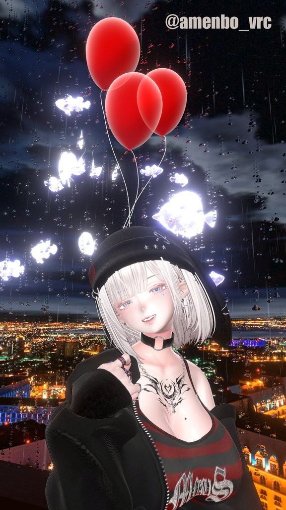【VRC想定】バルーンチョーカー/BalloonChoker【FREEサイズ】