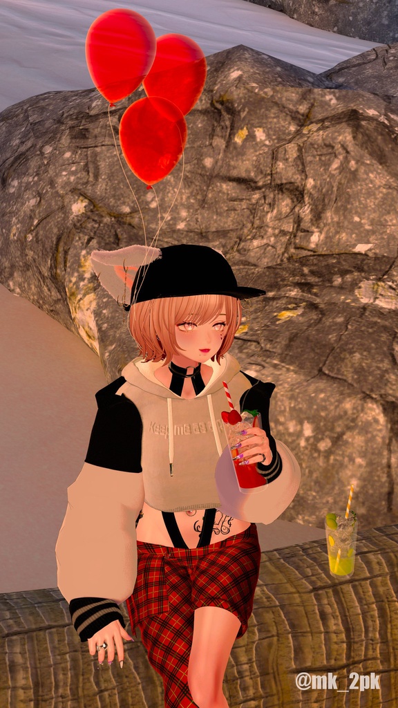 【VRC想定】バルーンチョーカー/BalloonChoker【FREEサイズ】