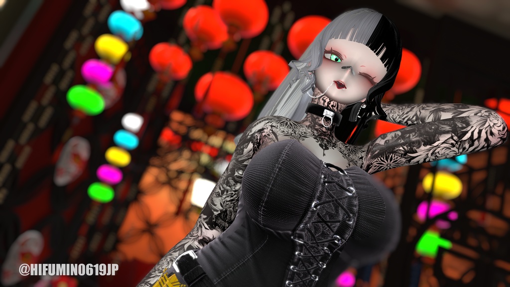 【仙猫専用】赤黒メイク/RedBlackMake【テクスチャ】