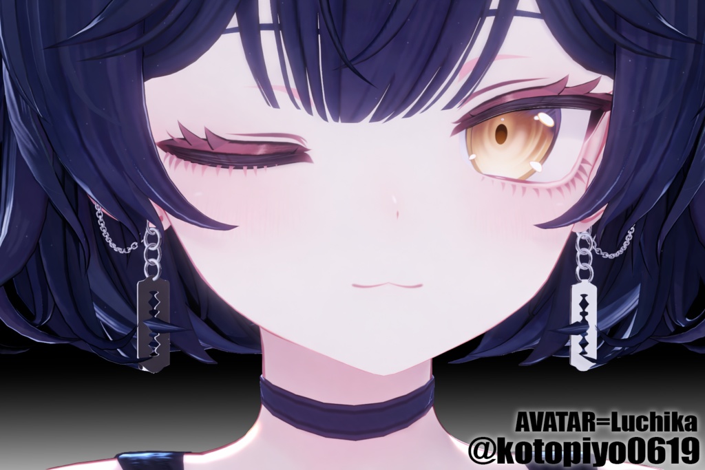 【複数対応】揺れるレーザーピアス/RazerPierce【VRC想定】