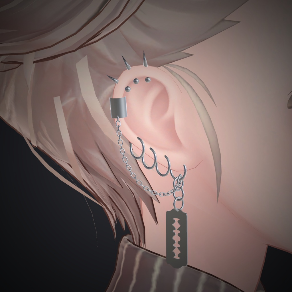 【複数対応】揺れるレーザーピアス/RazerPierce【VRC想定】
