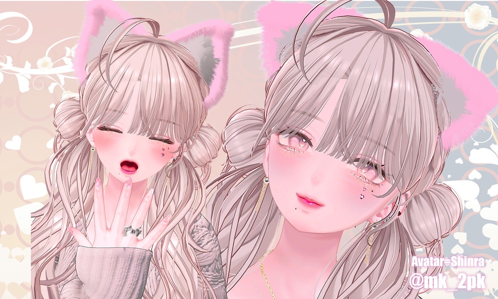 【複数対応】声で動くピコピコふわケモセット/KemoSet【VRC想定】