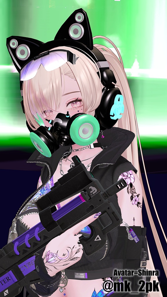 【全アバター対応】声でエフェクトが出るヘッドギア/Headgear【VRC想定】