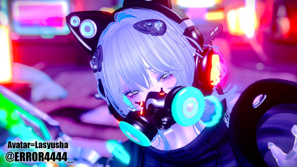 【全アバター対応】声でエフェクトが出るヘッドギア/Headgear【VRC想定】