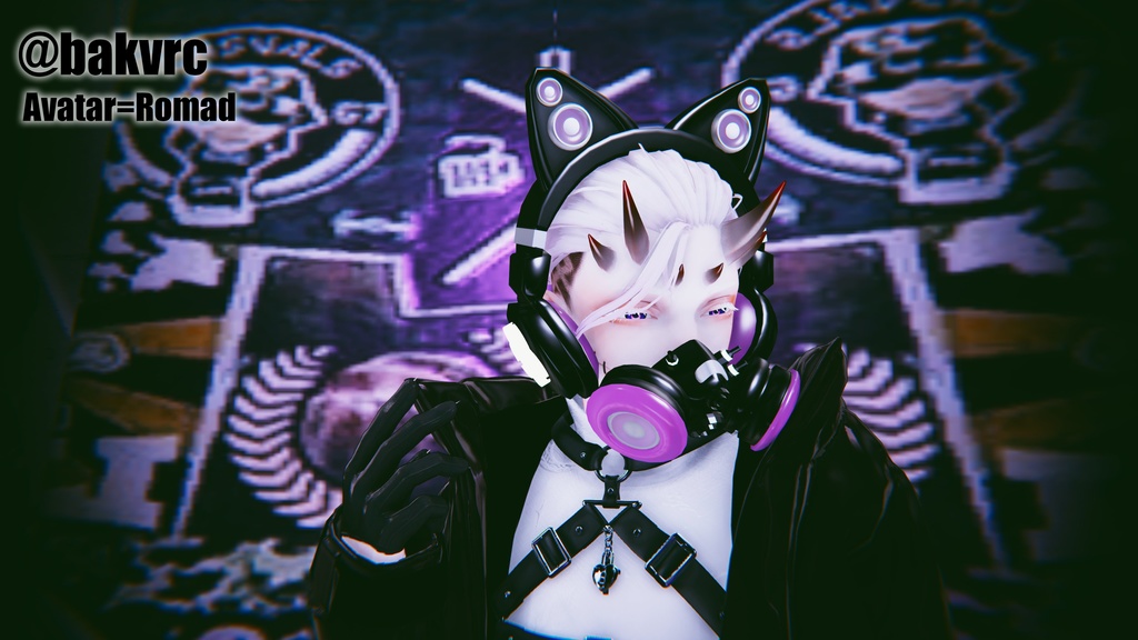 【全アバター対応】声でエフェクトが出るヘッドギア/Headgear【VRC想定】