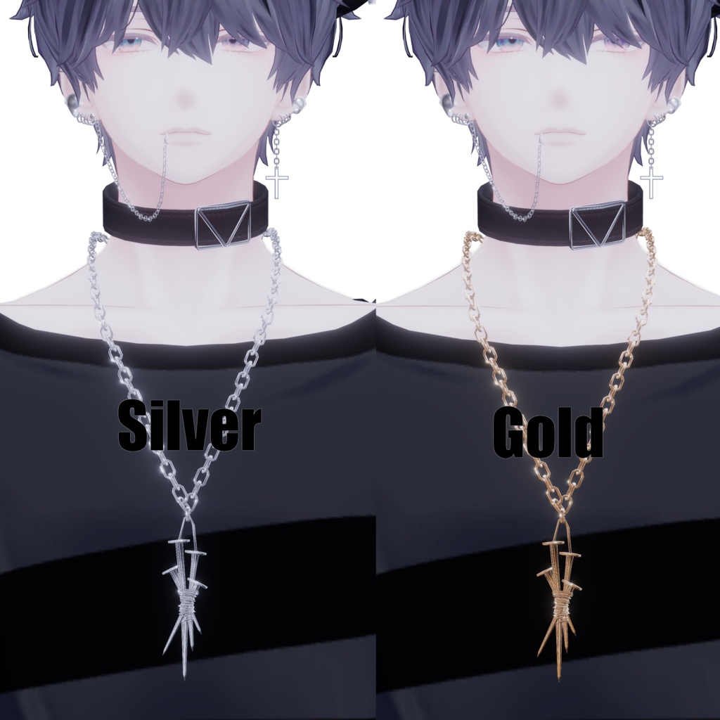 【揺れる】NailNecklece/釘ネックレス【VRC想定】