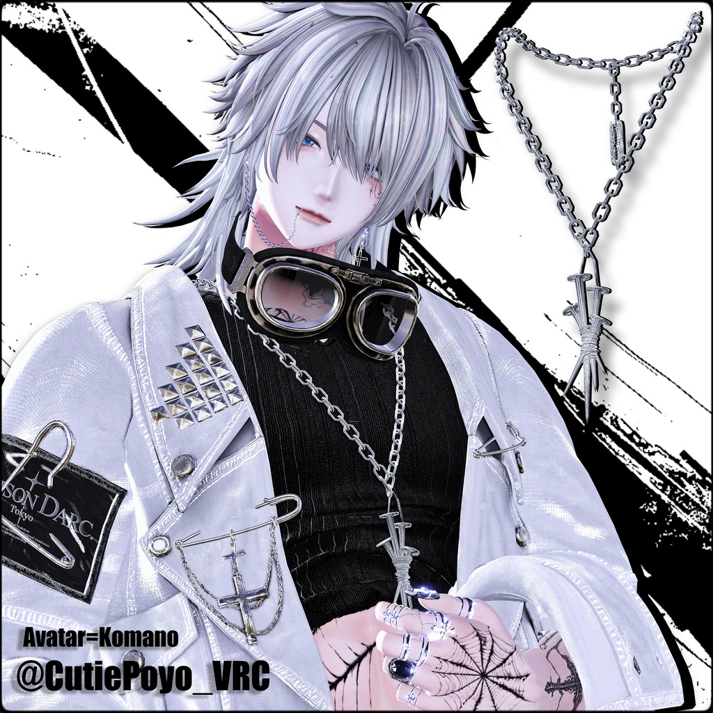 【揺れる】NailNecklece/釘ネックレス【VRC想定】