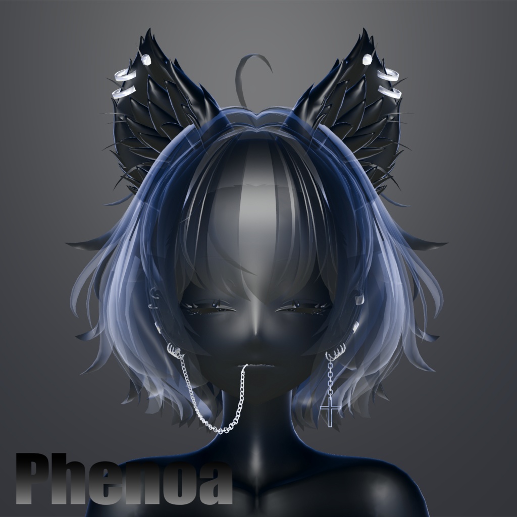 【宣伝ページ】揺れるピアスセットのフェノアちゃん対応しました。