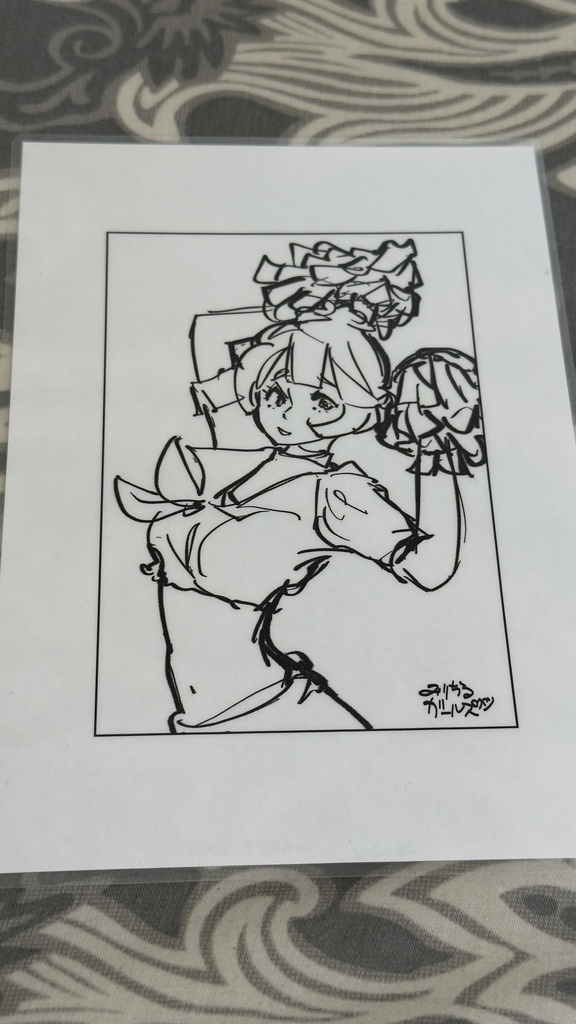 線画イラストA5ラミネート加工