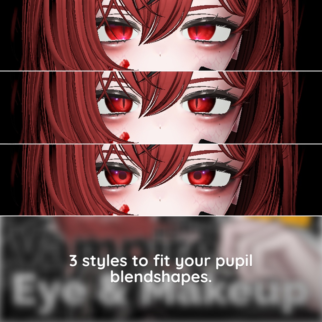 【9アバター対応】 Vampire Eye & Makeup 🦇🩸 (Ichigo Added!)