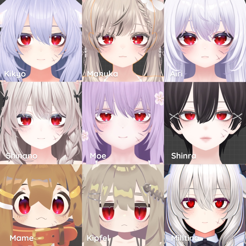 【9アバター対応】 Vampire Eye & Makeup 🦇🩸 (Ichigo Added!)