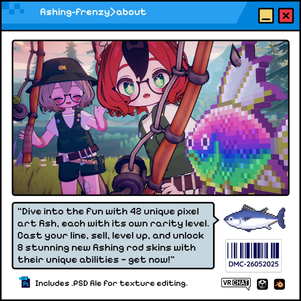 【VRC ギミック】 Fishing Frenzy 🎣💥 (Avatar Fishing Minigame)