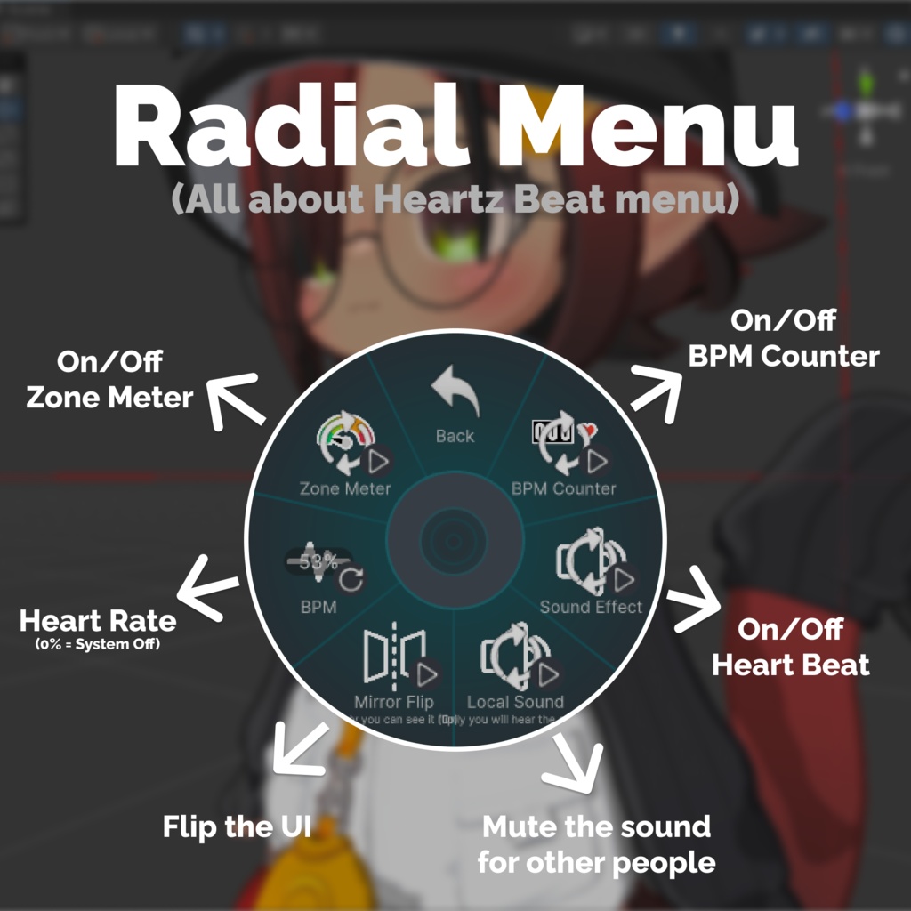 【VRC ギミック】 Heart Rate Monitor — Heartz Beat 🫀📊 #VRCOSC