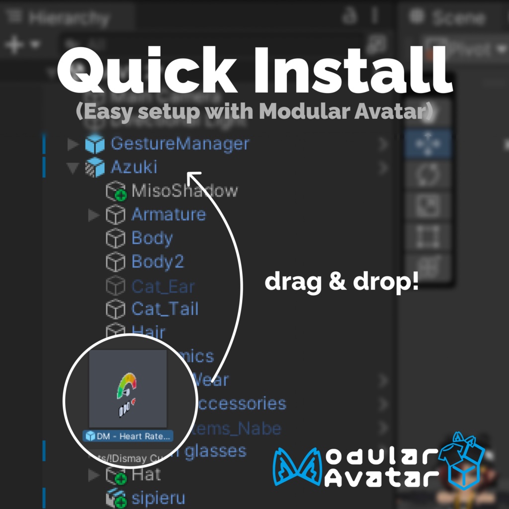 【VRC ギミック】 Heart Rate Monitor — Heartz Beat 🫀📊 #VRCOSC