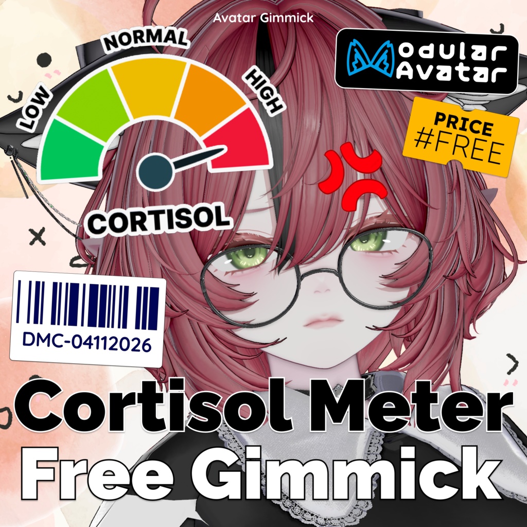 【VRC ギミック】 Free Cortisol Meter — Dance to Lower Your Cortisol Level 👍