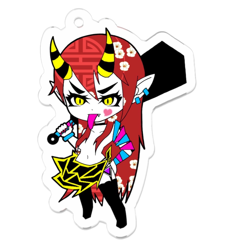 オリジナル赤鬼 アクリルキーホルダー(中華)