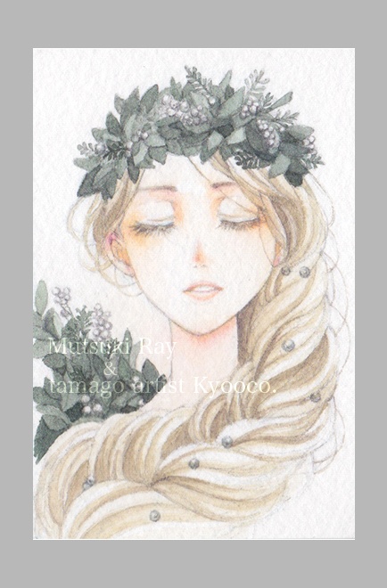 【水彩原画】銀葉の乙女