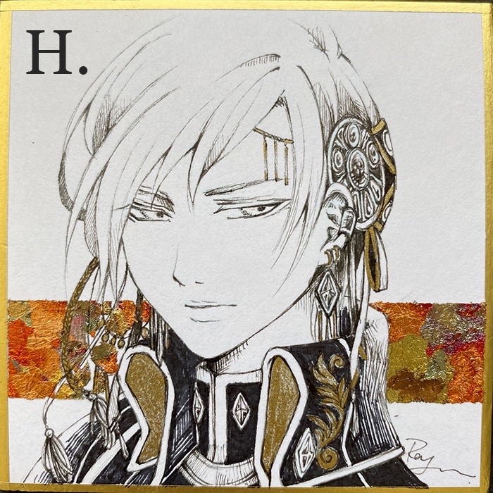 豆色紙原画<異界の護人>