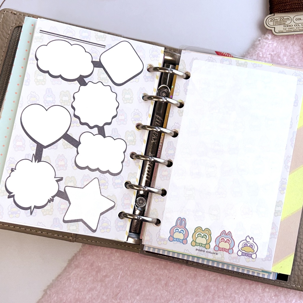 【ミニ6手帳リフィル】デイリー&ウィークリー全種セット〈POPO CHAN'S〉