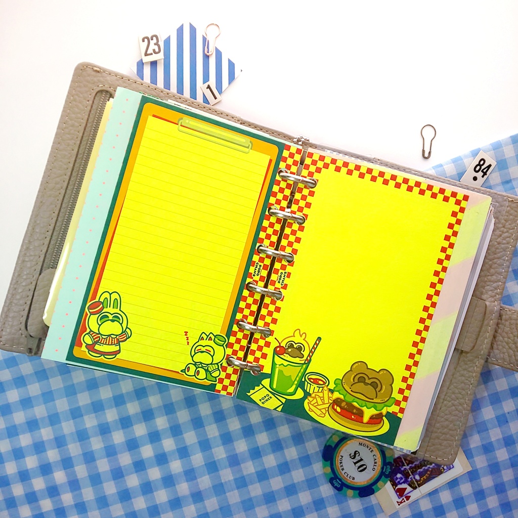 【ミニ6手帳リフィル】フリーページ/メモリフィル/お試しセット〈POPO CHAN'S〉