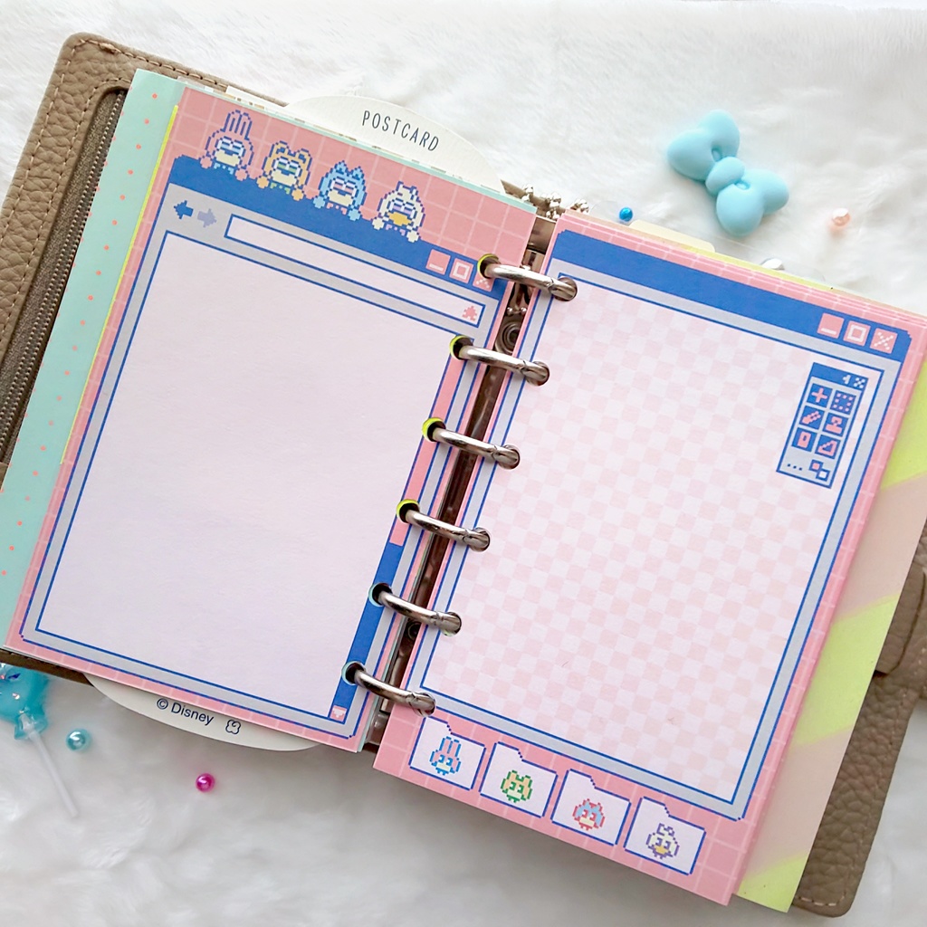 【ミニ6手帳リフィル&シール】ドット絵アイテム全種セット〈POPO CHAN'S〉