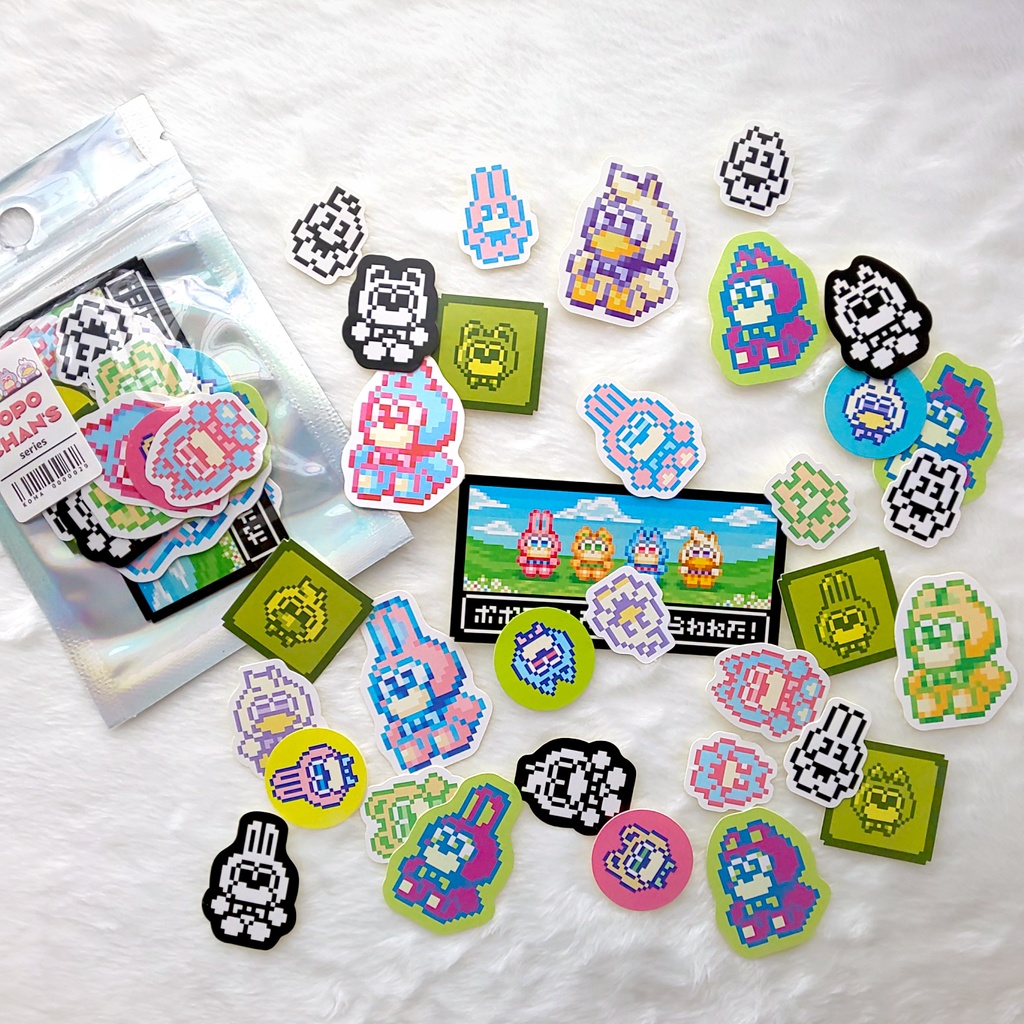 【ミニ6手帳リフィル&シール】ドット絵アイテム全種セット〈POPO CHAN'S〉