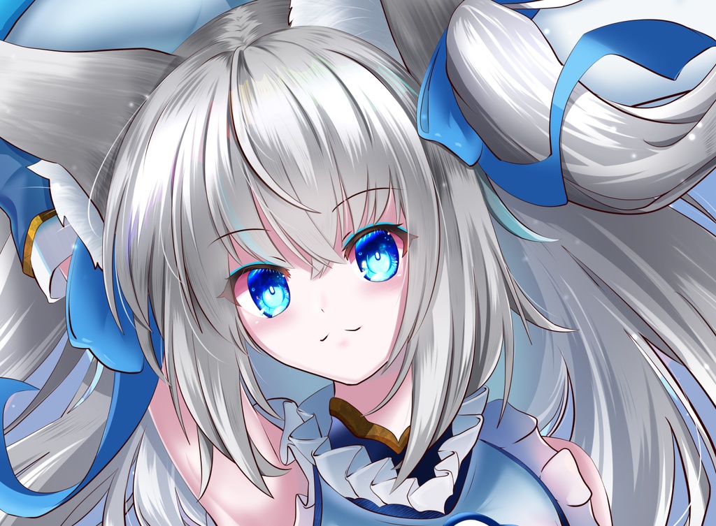 狐狐音の前ふんわり両面抱き枕カバー