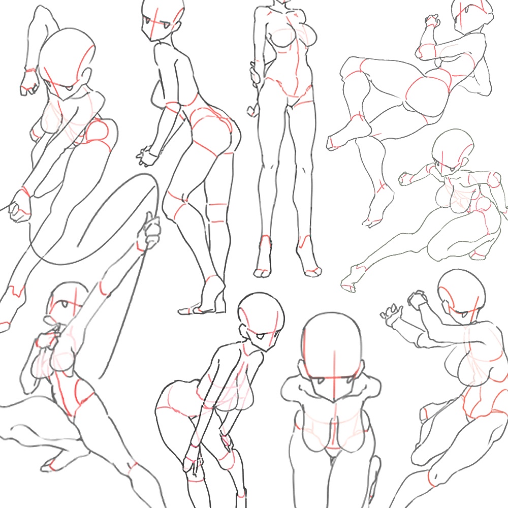 女性スタンディングポーズ112種